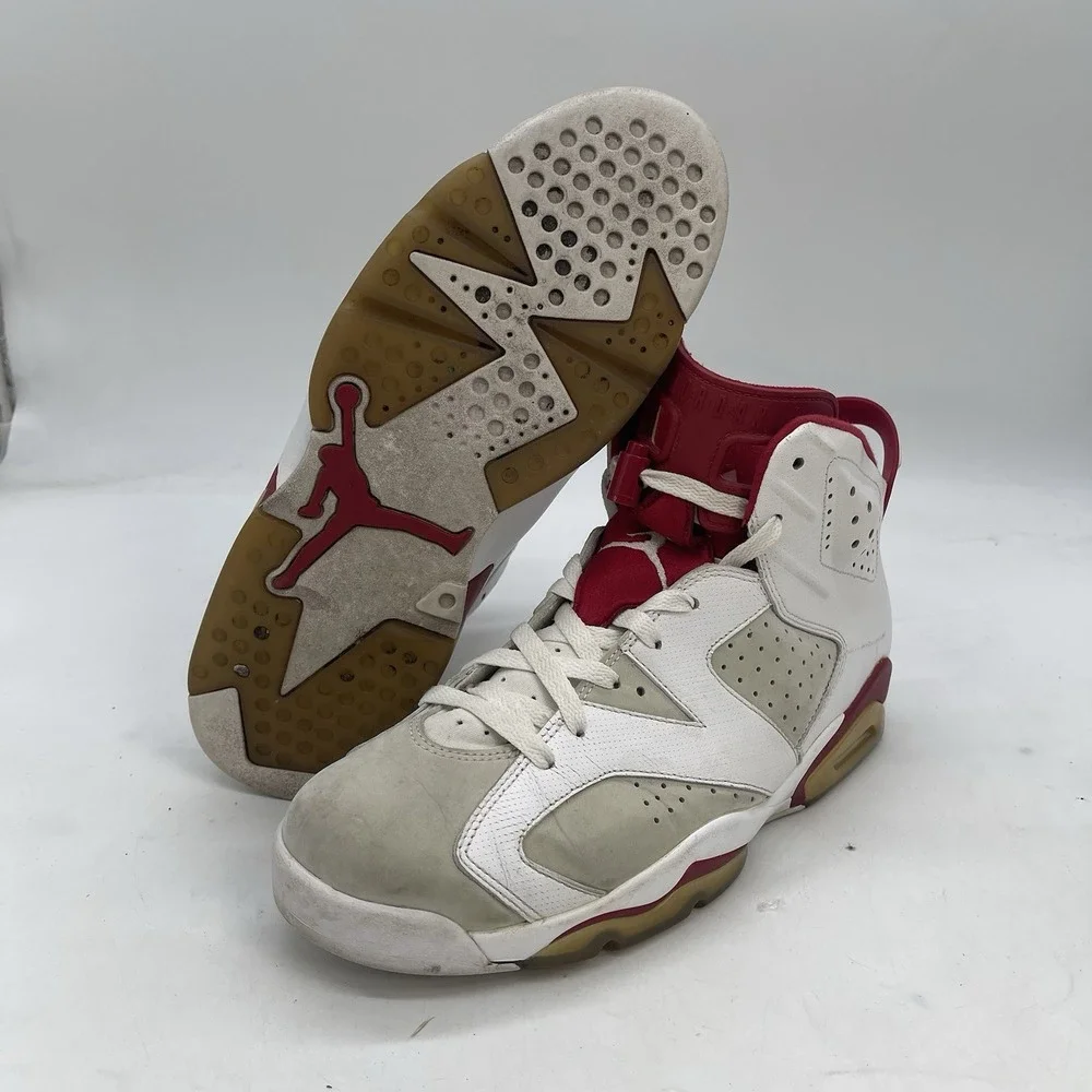 Jordan Air Jordan 6 Retro Shoes Mens 11.5 Maroon White Red High Top 384664-113